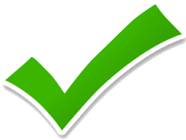 Green check mark indicating quality!