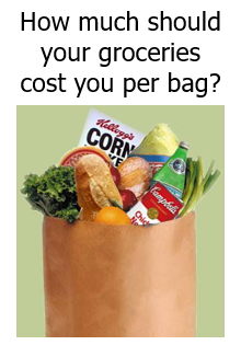How much should your groceries cost you per bag?