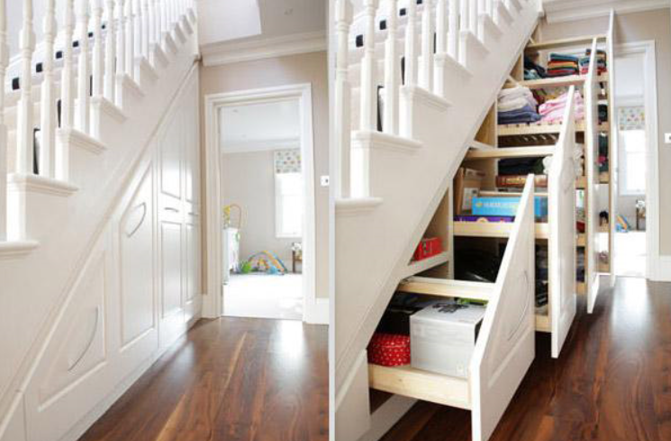 Super creative space for storage!  